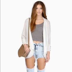Tobi Ivory Bat Winged Cardigan